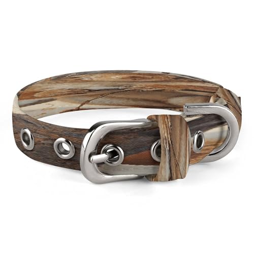 Eichhörnchen auf Baum, verstellbares Haustierhalsband, Edelstahl, D-Ring-Halsband, Oxford-Stoff, Katzenhalsband mit Metallschnalle, für kleine, mittelgroße Hunde von TKJMCSW