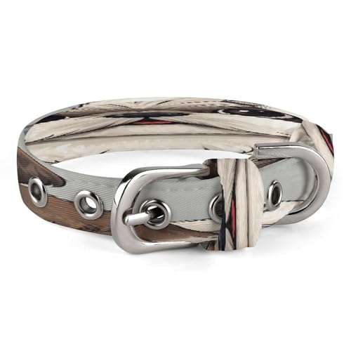 Shih Tzu Hundehalsband Verstellbares Haustierhalsband Edelstahl D-Ring Halsband Oxford Tuch Katzenhalsband Gurt mit Metallschnalle für kleine, mittelgroße Hunde von TKJMCSW
