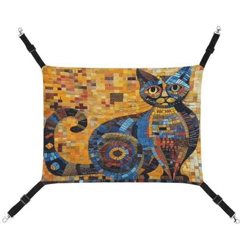 TKJMCSW Bunte abstrakte Katzenkäfig-Hängematte für Käfig, Ratten, Frettchen-Hängematte, Katzenhängematte für große Katzen, hängendes Katzenbett, Katzenhängematte, Bett, Chinchilla-Hängematte, TKJMCSW Bunte abstrakte Katzenkäfig-Hängematte für Käfig, Ratten, Frettchen-Hängematte, Katzenhängematte für große Katzen, hängendes Katzenbett, Katzenhängematte, Bett, Chinchilla-Hängematte, von TKJMCSW