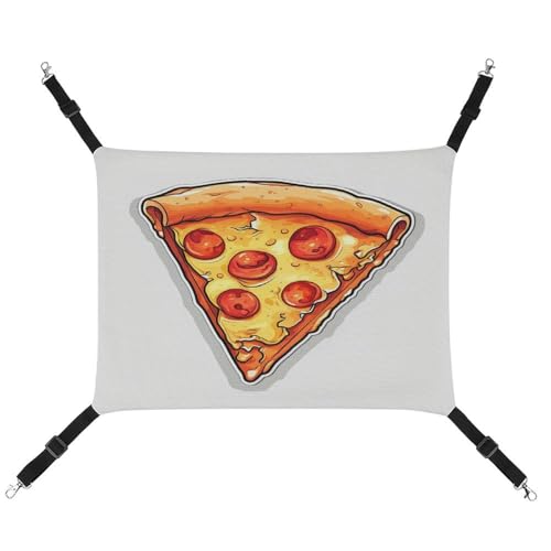 TKJMCSW Cartoon-Pizza-Katzenkäfig-Hängematte für Käfig-Ratten-Hängematte, Frettchen-Hängematte, Katzenhängematte für große Katzen, hängendes Katzenbett, Katzenhängematte, Bett, Chinchilla-Hängematte, von TKJMCSW