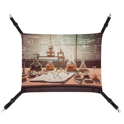 TKJMCSW Chemielabor Katzenkäfig-Hängematte Katzenhängematte für Käfig Rattenhängematte Frettchen Hängematte Katzenhängematte für große Katzen Hängende Katzenbett Katzenhängematte Bett Chinchilla von TKJMCSW