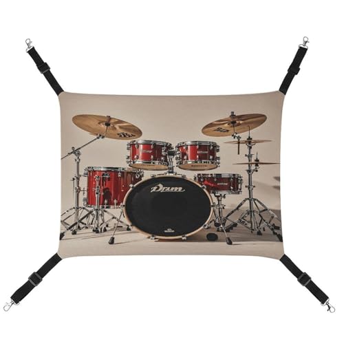 TKJMCSW Drum Set-Standard Katzenkäfig Hängematte Katzenhängematte für Käfig Ratten Hängematte Frettchen Hängematte Katzenhängematte für große Katzen Hängende Katzenbett Katzenhängematte Bett von TKJMCSW