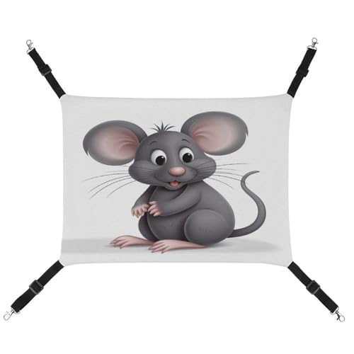 TKJMCSW Graue Tiere Katzenkäfig Hängematte Katzenhängematte für Käfig Ratten Hängematte Frettchen Hängematte Katzenhängematte für große Katzen Hängende Katzenbett Katzenhängematte Bett Chinchilla von TKJMCSW