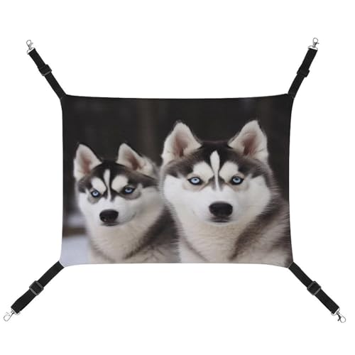 TKJMCSW Husky Hunde- und Katzenkäfig-Hängematte, Katzenhängematte für Käfig, Ratten, Frettchen, Katzenhängematte für große Katzen, hängendes Katzenbett, Katzenhängematte, Bett, Chinchilla-Hängematte, von TKJMCSW