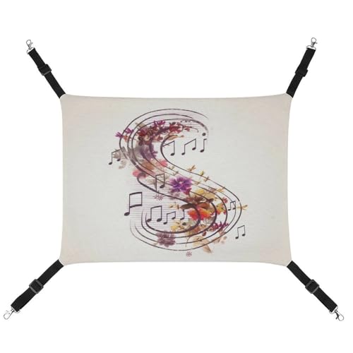 TKJMCSW Katzenhängematte mit Musiknoten, Blumenmuster, Katzenhängematte für Käfig, Ratten, Frettchen, Frettchen, Katzenhängematte für große Katzen, hängendes Katzenbett, Katzenhängematte, Bett, TKJMCSW Katzenhängematte mit Musiknoten, Blumenmuster, Katzenhängematte für Käfig, Ratten, Frettchen, Frettchen, Katzenhängematte für große Katzen, hängendes Katzenbett, Katzenhängematte, Bett, von TKJMCSW