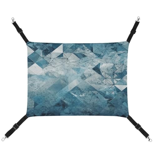 TKJMCSW Katzenhängematte mit blauem Muster, Katzenhängematte für Käfig, Ratten, Frettchen, Hängematte, Katzenhängematte für große Katzen, hängendes Katzenbett, Katzenhängematte, Bett, von TKJMCSW