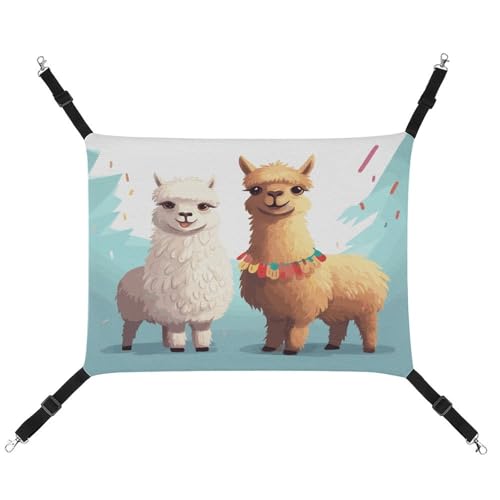 TKJMCSW Llama Alpaka Katzenkäfig Hängematte Katzenhängematte für Käfig Ratten Hängematte Frettchen Hängematte Katzenhängematte für große Katzen Hängende Katzenbett Katzenhängematte Bett Chinchilla von TKJMCSW