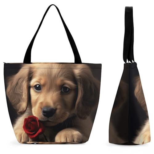 TKJMCSW Niedliche Haustier-Hundetasche für Damen, Tragetasche mit Reißverschluss, Handtasche für Reisen, Arbeit, Einkaufstasche, Stil, Einheitsgröße von TKJMCSW