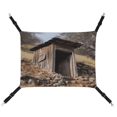 TKJMCSW Old Ancient Outhouse Katzenkäfig-Hängematte, Katzenhängematte für Käfig, Ratten, Frettchen, Katzenhängematte für große Katzen, Hängematte, Katzenbett, Chinchilla-Hängematte, Haustierhängematte TKJMCSW Old Ancient Outhouse Katzenkäfig-Hängematte, Katzenhängematte für Käfig, Ratten, Frettchen, Katzenhängematte für große Katzen, Hängematte, Katzenbett, Chinchilla-Hängematte, Haustierhängematte von TKJMCSW