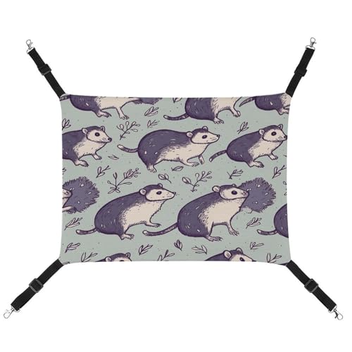 TKJMCSW Opossum Katzenkäfig-Hängematte Katzenhängematte für Käfig Rattenhängematte Frettchen Hängematte Katzenhängematte für große Katzen Hängende Katzenbett Katzenhängematte Bett Chinchilla von TKJMCSW