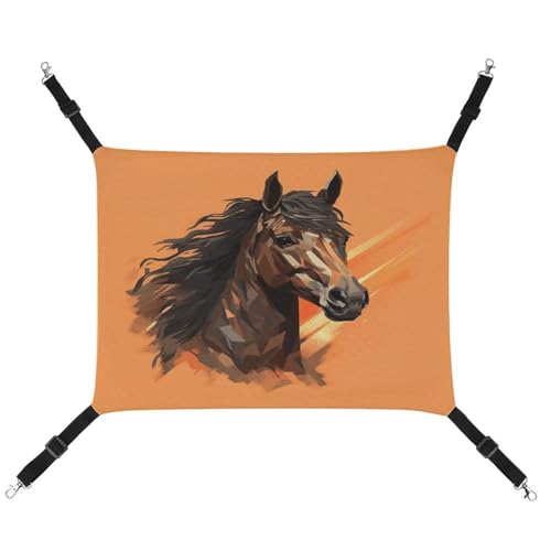 TKJMCSW Orange Hintergrund mit Pferdekopf Katzenkäfig Hängematte Katzenhängematte für Käfig Ratten Hängematte Frettchen Hängematte Katzenhängematte für große Katzen Hängende Katzenbett TKJMCSW Orange Hintergrund mit Pferdekopf Katzenkäfig Hängematte Katzenhängematte für Käfig Ratten Hängematte Frettchen Hängematte Katzenhängematte für große Katzen Hängende Katzenbett von TKJMCSW