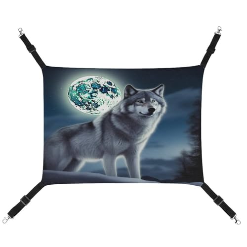 TKJMCSW Wolf Under Moon Katzenkäfig Hängematte Katzenhängematte für Käfig Ratten Hängematte Frettchen Hängematte Katzenhängematte für große Katzen Hängende Katzenbett Katzenhängematte Bett Chinchilla TKJMCSW Wolf Under Moon Katzenkäfig Hängematte Katzenhängematte für Käfig Ratten Hängematte Frettchen Hängematte Katzenhängematte für große Katzen Hängende Katzenbett Katzenhängematte Bett Chinchilla von TKJMCSW