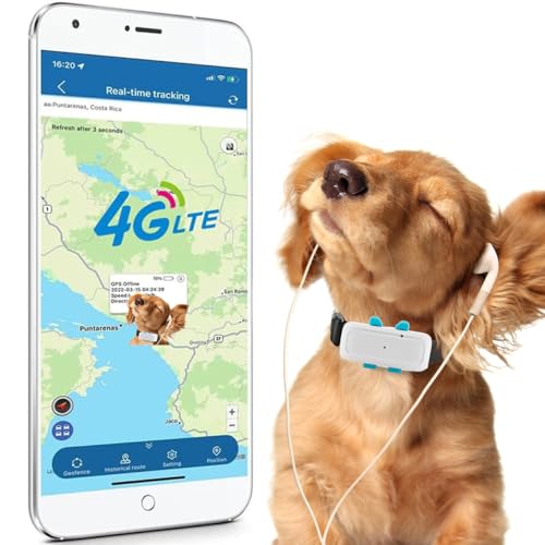 GPS-Halsband für Hunde, große Katzen, Echtzeit-Tracking, 4G, GPS-Tracker für Hunde, mit Sicherheitszaun, Alarm mit Ton und Licht, um Tiere zu finden, wasserdicht, TK911Pro ohne Abonnement für Telefone von TKMARS