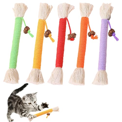 TKWINKT Katzen-Kauspielzeug, 15 cm, Katzenminze-Spielzeug für Katzen, Zahnreinigung, interaktives Katzenspielzeug für Indoor-Kätzchen, interaktives Katzenspielzeug für Indoor-Katzen, 5 Stück TKWINKT Katzen-Kauspielzeug, 15 cm, Katzenminze-Spielzeug für Katzen, Zahnreinigung, interaktives Katzenspielzeug für Indoor-Kätzchen, interaktives Katzenspielzeug für Indoor-Katzen, 5 Stück von TKWINKT