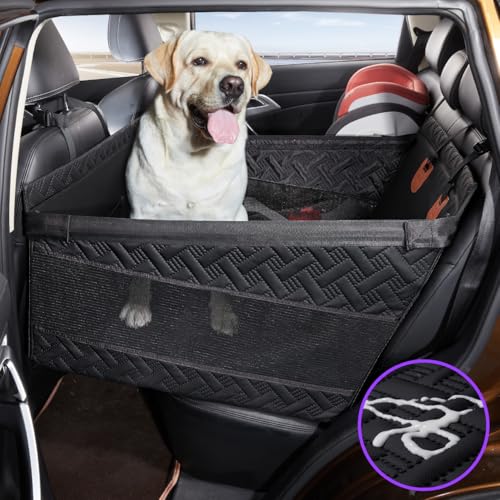 TKYZ Großer Hunde-Autositz, PU-Leder-Rücksitzverlängerung für Hunde, wasserdichter Hundesitzbezug für Rücksitz, Haustierbett für Auto-Hängematte TKYZ Großer Hunde-Autositz, PU-Leder-Rücksitzverlängerung für Hunde, wasserdichter Hundesitzbezug für Rücksitz, Haustierbett für Auto-Hängematte von TKYZ