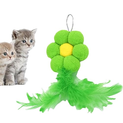 TLM Toys Katzenfederspielzeug - Exquisite kreative Kauspielzeuge für Katzen | Multifunktionaler, wiederverwendbarer Katzenspielzeugstab, Ersatzkopf mit Glockenfedern, Nachfüllaufsätzen für Hauskatzen von TLM Toys