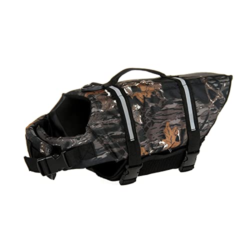 Camo-Rettungsweste for Hunde mit reflektierenden Streifen, verstellbarer Badeanzug mit hohem Auftrieb for kleine, mittelgroße und große Hunde – Sicherheitsjacke for Schwimmen, Bootfahren, Strand(Color von TLTLT