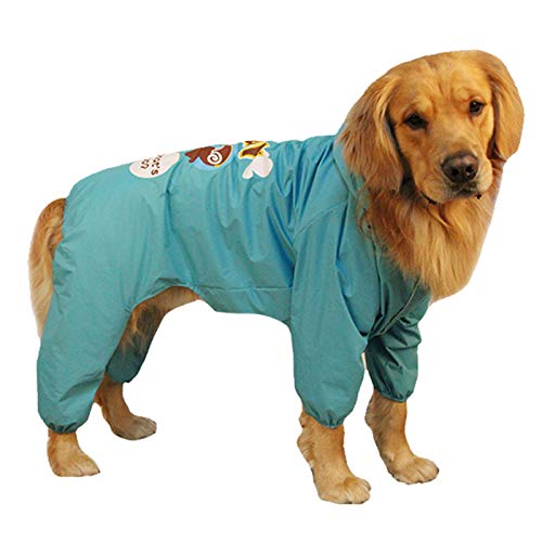 Hunde-Regenmantel, wasserdichter Regenmantel for Haustiere, verstellbare Regenjacke mit Kapuze, leicht, atmungsaktiv, Sonnenschutz-Poncho, Regenmantel for Welpen, kleine, mittelgroße und große Hunde ( von TLTLT
