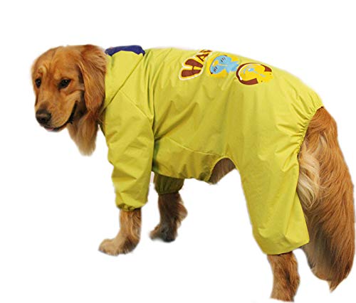 Hunde-Regenmantel, wasserdichter Regenmantel for Haustiere, verstellbare Regenjacke mit Kapuze, leicht, atmungsaktiv, Sonnenschutz-Poncho, Regenmantel for Welpen, kleine, mittelgroße und große Hunde ( von TLTLT