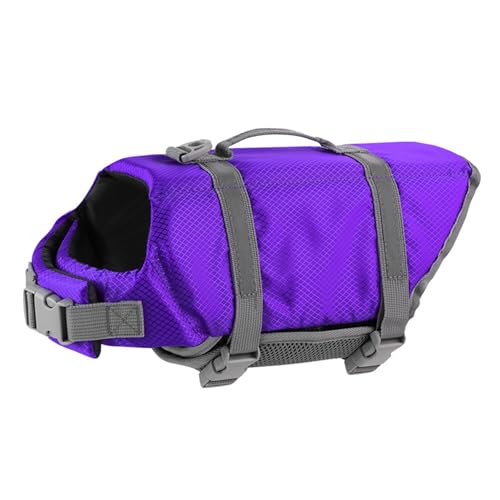 Hundeschwimmweste 2025, verstellbar, Sicherheits-Schwimmweste, Haustier-Rettungsweste mit Griff for Schwimmen, Surfen, Bootfahren for kleine Hunde, Welpen und große Hunde (XS, Grün)(Purple,XXL) Hundeschwimmweste 2025, verstellbar, Sicherheits-Schwimmweste, Haustier-Rettungsweste mit Griff for Schwimmen, Surfen, Bootfahren for kleine Hunde, Welpen und große Hunde (XS, Grün)(Purple,XXL) von TLTLT