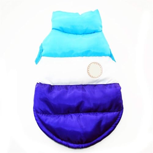 Warmer Hundemantel, Winterjacke for mittelgroße und große Hunde, weiches Haustierkleidungskostüm (XXL, Rosa)(Blue,L: Back Length 37cm) von TLTLT