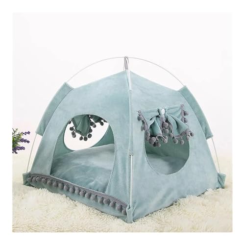 TMAOZW Faltbares Katzenzelt, Hundehütte, Bett, Kätzchen, Hundekorb, Betten, Kissen, Haustierzwinger, Produkte, geeignet for kleine Hunde, Katzenbett for draußen, Katzenbett fürs Auto(Green,M) von TMAOZW