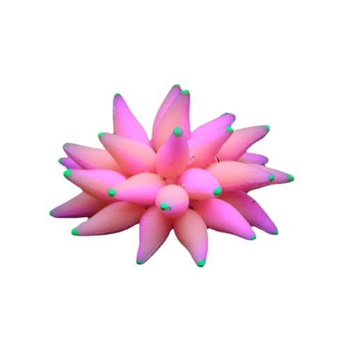 Fluoreszenzsimulationskoralle, dekorativ, weich, weiche Aquariumkoralle, farbenfrohes Silikon, Leuchtend, geeignet for die Landschaftsdekoration von Aquarien(Orange-red) von TMAOZW