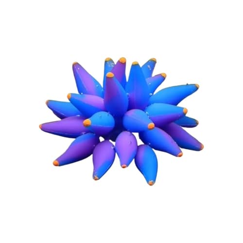 Fluoreszenzsimulationskoralle, dekorativ, weich, weiche Aquariumkoralle, farbenfrohes Silikon, Leuchtend, geeignet for die Landschaftsdekoration von Aquarien(Purple-Blue) von TMAOZW