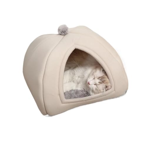 TMAOZW Großes Katzenhaus, kann zerlegt und gewaschen Werden, kleines, weiches Haustier-Li, geeignet for den Innenbereich, auf der Seite, auf dem Boden, Garten(D) von TMAOZW