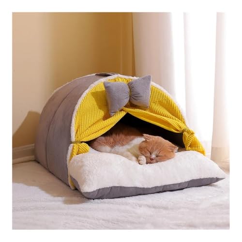 Halbgeschlossenes Katzenzwingerbett, Tipi-Zelt, Zwingermatratze, Füllung aus PP-Baumwolle, geeignet for kleine Hunde, Katzenbett for draußen, Katzenbett fürs Auto Halbgeschlossenes Katzenzwingerbett, Tipi-Zelt, Zwingermatratze, Füllung aus PP-Baumwolle, geeignet for kleine Hunde, Katzenbett for draußen, Katzenbett fürs Auto von TMAOZW