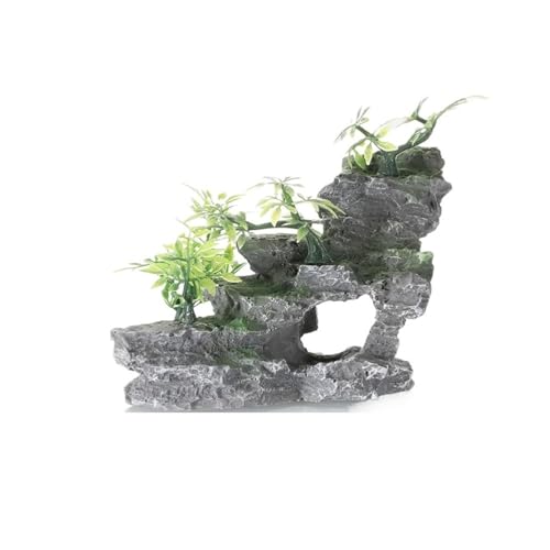 Harzfelsen, Aquarium-Dekoration, Simulations-Steingarten, dekorativ, geeignet for Aquarium-Dekor-Ornamente(10cm*15cm*8cm) von TMAOZW
