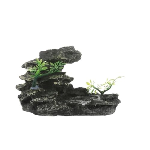 Harzfelsen, Aquarium-Dekoration, Simulations-Steingarten, dekorativ, geeignet for Aquarium-Dekor-Ornamente(11cm*16cm*7.5cm) von TMAOZW