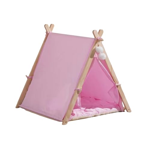 TMAOZW Katzen- und Hundebett for Sommer und Winter, Schlichtes Design, Haustierzelt, Katzenbetten for den Innenbereich, Produkt geeignet for Katzen im Innenbereich, waschbar, for kleine Hunde(Pink) von TMAOZW
