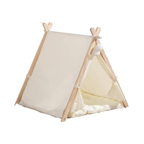 TMAOZW Katzen- und Hundebett for Sommer und Winter, Schlichtes Design, Haustierzelt, Katzenbetten for den Innenbereich, Produkt geeignet for Katzen im Innenbereich, waschbar, for kleine Hunde(White) von TMAOZW