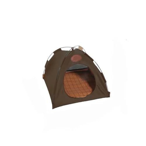 TMAOZW Katzennest-Zelt, zusammenklappbar, for Camping und Outdoor, atmungsaktiv, Haustiernest, geeignet for Hauskatzen, waschbar, for kleine Hunde(Brown,XL) von TMAOZW