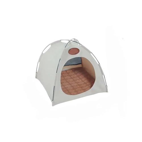 TMAOZW Katzennest-Zelt, zusammenklappbar, for Camping und Outdoor, atmungsaktiv, Haustiernest, geeignet for Hauskatzen, waschbar, for kleine Hunde(White,XL) von TMAOZW