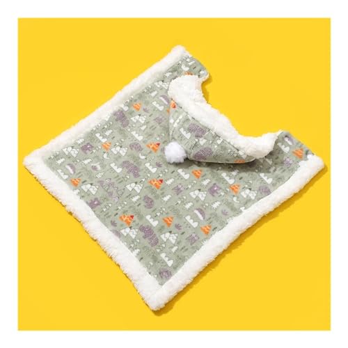 Katzenschlafsack, Umhang, Winter, warme Haustiermatte, Decke, geeignet for den Innenbereich, auf der Seite, auf dem Boden, Garten(Green,L-below 17.5kg) von TMAOZW