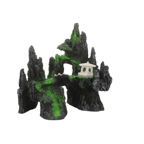 Harzfelsen, Aquarium-Dekoration, Simulations-Steingarten, dekorativ, geeignet for Aquarium-Dekor-Ornamente(11.5cm*13cm*9cm) von TMAOZW