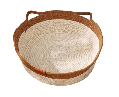 TMAOZW Haustier-Katzenbett, rund, handgewebt, kühlende Katzenkörbe for den Sommer, geeignet for Ausruhen und Entspannen des Haustiers im Freien(C,41cm) von TMAOZW