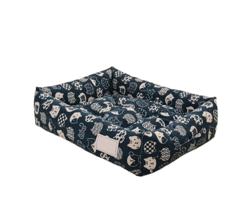 TMAOZW Hundebett mit quadratischem Gitter, abnehmbares und waschbares Haustierbett, Katzennest, geeignet for Katzen und Hunde, die Spielen, Sich ausruhen oder die Mittagspause Machen(Type D,60x50cm) von TMAOZW