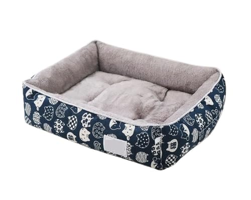TMAOZW Hundebett mit quadratischem Gitter, abnehmbares und waschbares Haustierbett, Katzennest, geeignet for Katzen und Hunde, die Spielen, Sich ausruhen oder die Mittagspause Machen(Type L,75x60cm) von TMAOZW