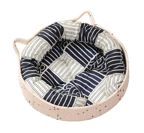 TMAOZW Katzenbett for Vier Jahreszeiten, gewebt, abnehmbare Polsterung, Schlafhaus, geeignet for Betten, for Innenkatzen, kleines Hundebett, waschbar(C,45CM) von TMAOZW