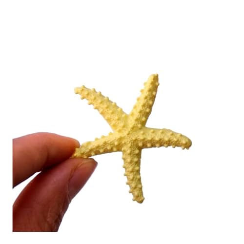 5 Stück winzige künstliche Seesterne aus Kunstharz for Aquarien, geeignet for Aquarium, DIY-Mikro-Landschaftsdekor(Yellow 4x0.5cm) von TMAOZW