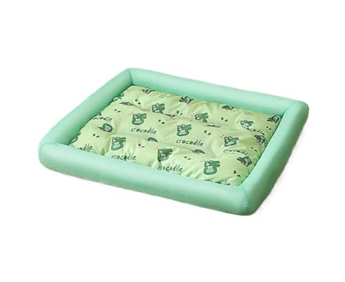 TMAOZW Kühlendes Haustier-Katzenbett-Kissen for den Sommer, Eiskissen, Hundeschlafmatte, quadratisch, geeignet for den Innenbereich, seitlich, auf dem Boden, im Garten(Green,XL) von TMAOZW