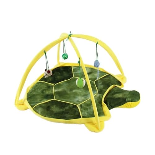 TMAOZW Multifunktionales Katzenaktivitätszelt, Haustier-Spiel-Kratzbett, geeignet for Katzen und Hunde, die Spielen, Sich ausruhen und die Mittagspause Machen(Tortoise) von TMAOZW