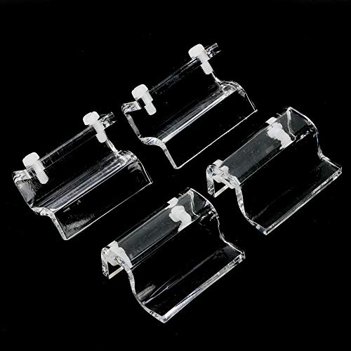 Aquarium-Glasabdeckung, 4 Stück, Aquarium-Glasabdeckung, Clip-Deckel-Clips für randlose Aquarien, klare Farbe, Glasabdeckung, Clip-Halterung, Halterung, randlose Aquarium-Clips von TMISHION