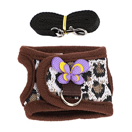 TMISHION Haustier-Brustgurt-Set, Mall Tier-Gehtraining, Brustgurt, Traktionsweste, Verstellbar, für Kleine Haustiere, Outdoor-Leine, Geschirr-Set mit Zugseil für Kaninchen, Hamster, von TMISHION