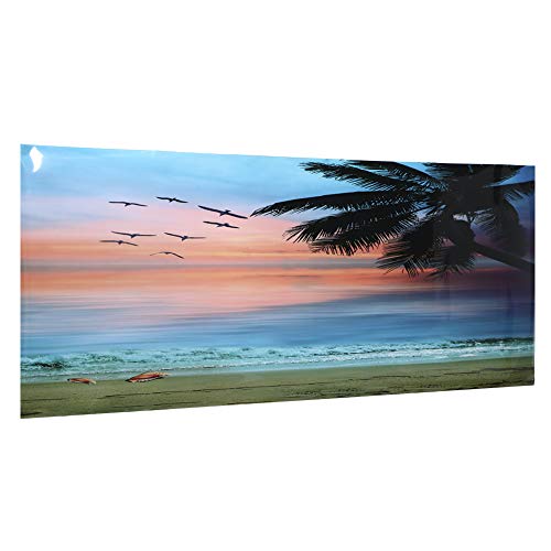 TMISHION Aquarium-Poster, Aquarium, PVC-Kleber, 3D-Effekt, Poster, Hintergrund, Dekoration, Meer, Sonnenuntergang, Wolken, Muster, Aquarium-Hintergrundaufkleber (61 * 30cm) von TMISHION