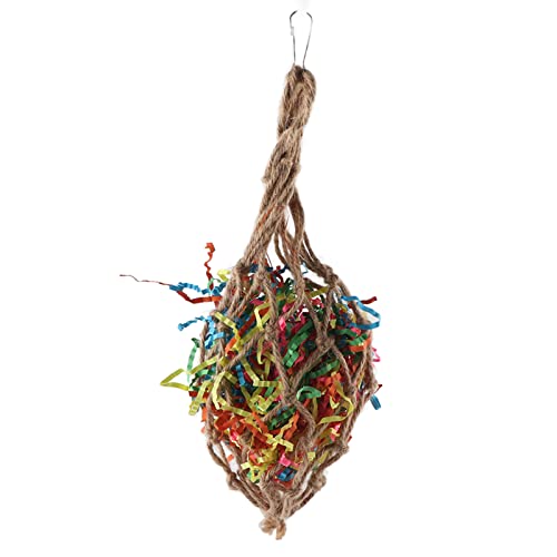 TMISHION Papageien-Kauspielzeug, Hängende Futtertasche für Papageien, Kau- und Beißspielzeug, Bunt, Ungiftig, Zerkleinerte Papiere, Vogelnetzbeutel für Sittiche, Graupapageien, Amazonen, TMISHION Papageien-Kauspielzeug, Hängende Futtertasche für Papageien, Kau- und Beißspielzeug, Bunt, Ungiftig, Zerkleinerte Papiere, Vogelnetzbeutel für Sittiche, Graupapageien, Amazonen, von TMISHION