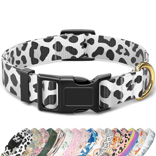 TMOODEL Hundehalsband, niedliches Leoparden-Stil, Hundehalsband für kleine Hunde, weiches Nylon, Welpenhalsband für Jungen und Mädchen, verstellbar, strapazierfähig, mit Schnellverschluss-Schnalle zum von TMOODEL